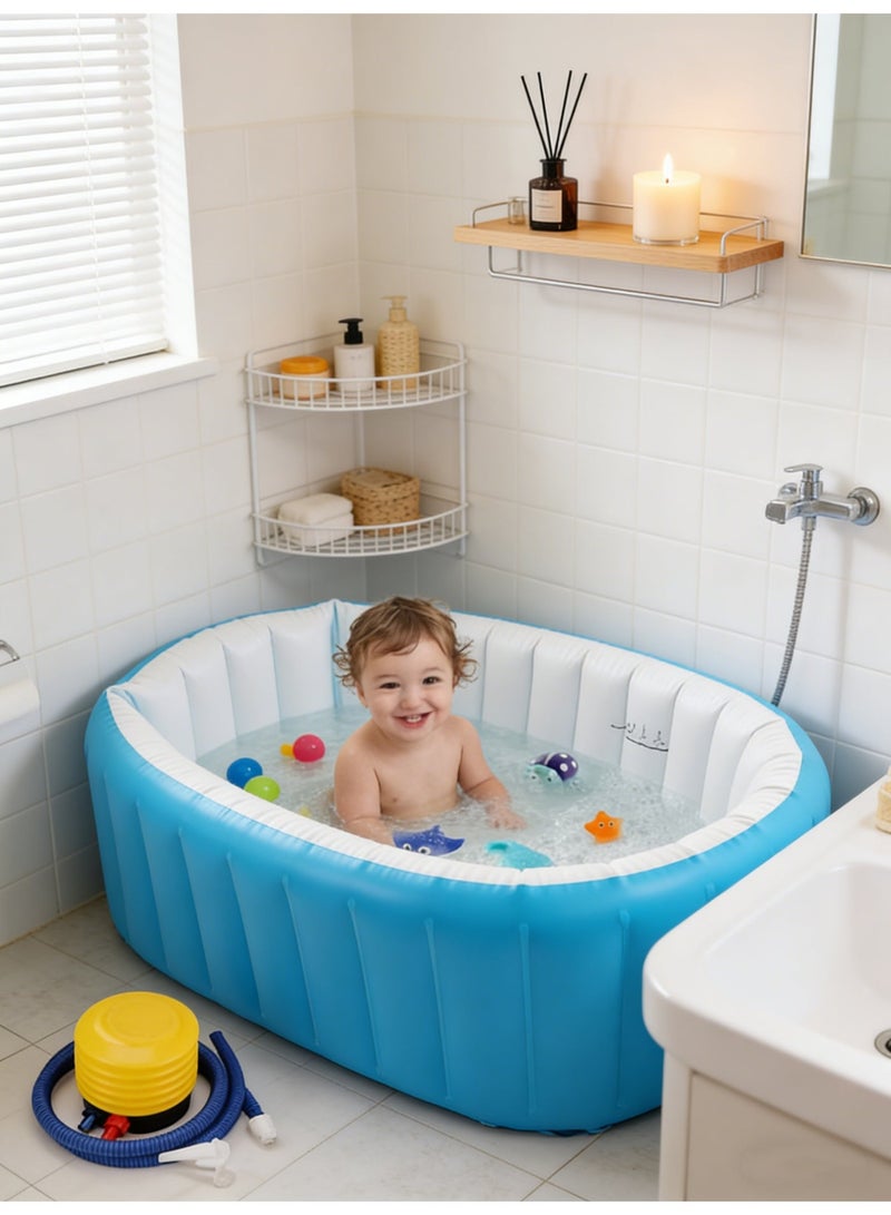 Bestway Inflatable Baby Bath Tub Comfortable Bather Foldable Inflatable Bathtub Wtih Mattress Inflatable Air Pump - Image 2